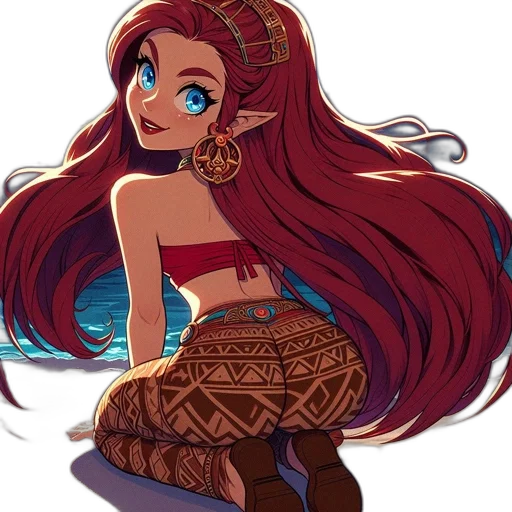 dress, jewelry, hair, anime transparent PNG cut-out