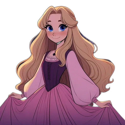 dress, crown, pixel art, cartoon transparent PNG cut-out
