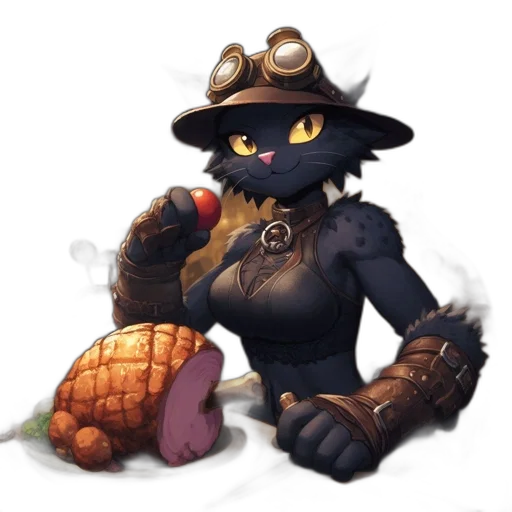 hat, dragon, staff, weapon transparent PNG cut-out