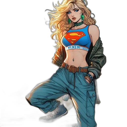 comic book art, concept art, cartoon, fantasy art transparent PNG cut-out