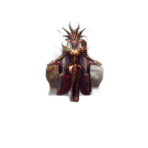 crown, creature, staff, hair transparent PNG cut-out