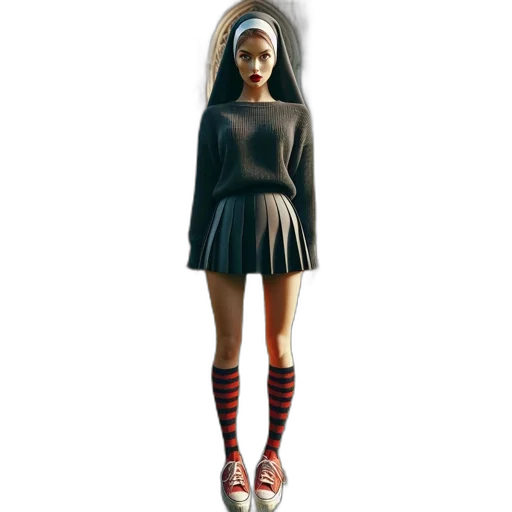 dress, creature, concept art, 3d render transparent PNG cut-out