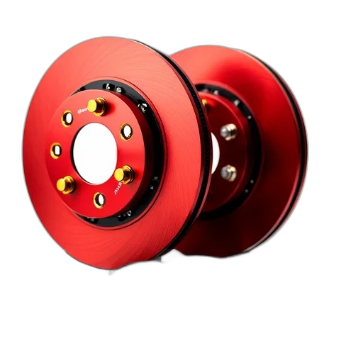 3d render, red, pair, brake transparent PNG cut-out