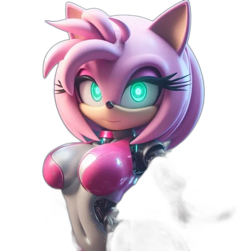 robot, staff, concept art, 3d render transparent PNG cut-out