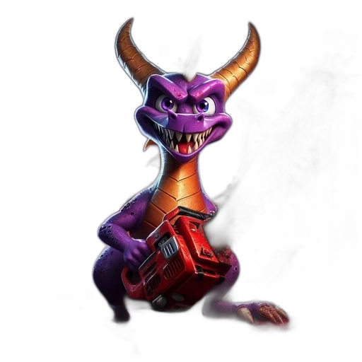 dragon, staff, creature, mask transparent PNG cut-out
