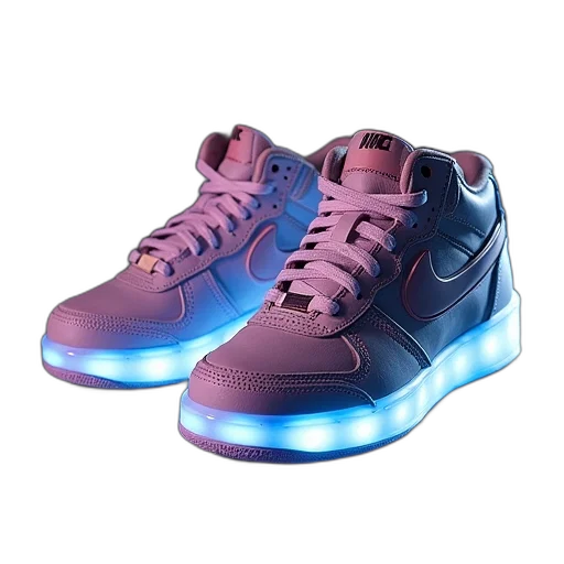 shoes, vaporwave, 3d render, cyberpunk transparent PNG cut-out