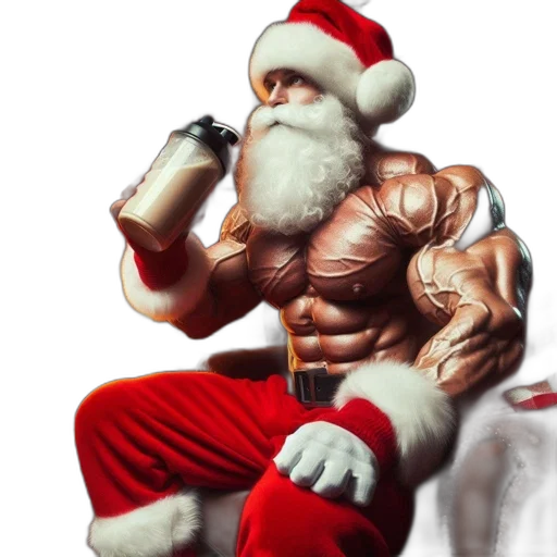 photorealistic, 3d render, imposing, santa transparent PNG cut-out