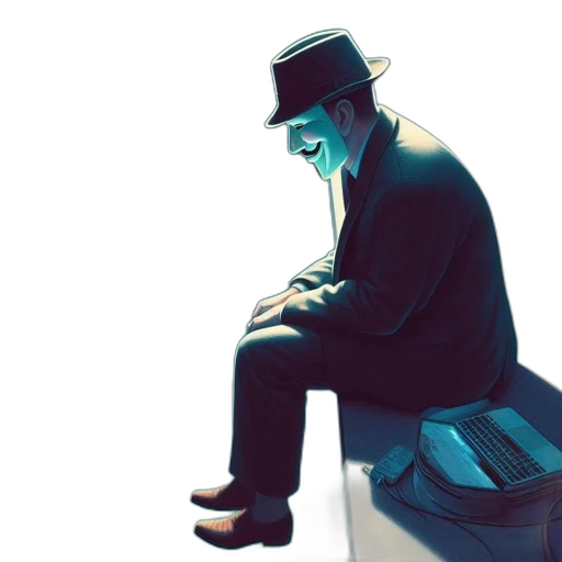 mask, robot, hat, jacket transparent PNG cut-out