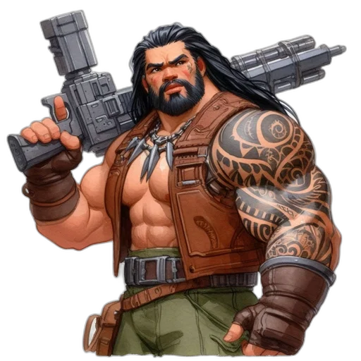 weapon, concept art, comic book art, fantasy art transparent PNG cut-out