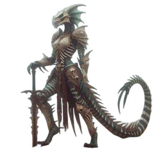 dragon, staff, creature, sword transparent PNG cut-out