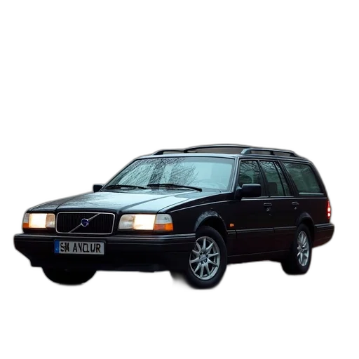 car, photorealistic, 3d render, vaporwave transparent PNG cut-out