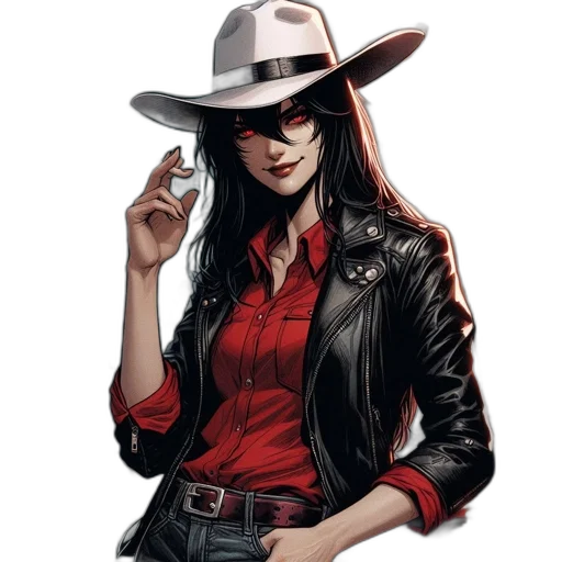 jacket, hat, weapon, comic book art transparent PNG cut-out