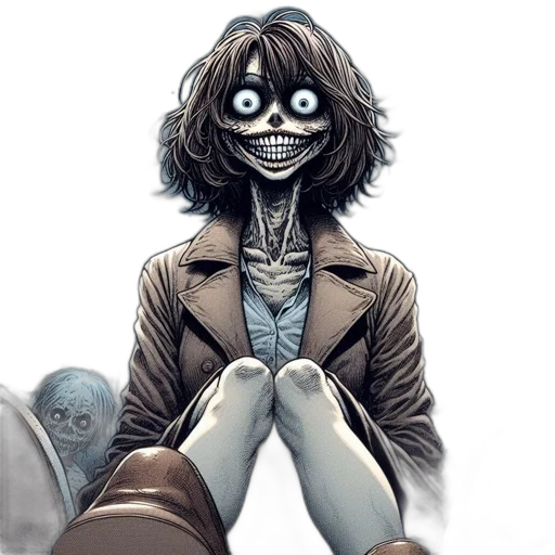 mask, creature, face, jacket transparent PNG cut-out