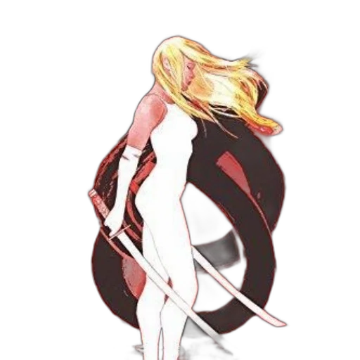 dress, staff, hair, weapon transparent PNG cut-out