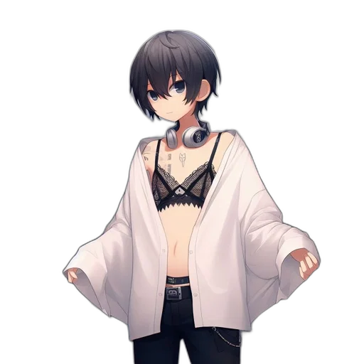 jacket, dress, staff, weapon transparent PNG cut-out