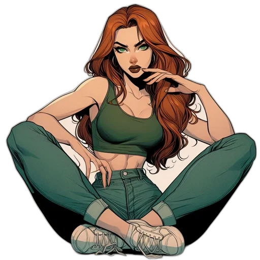 comic book art, cartoon, concept art, pixel art transparent PNG cut-out