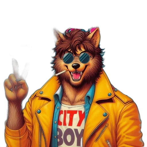 jacket, staff, animal, pixel art transparent PNG cut-out
