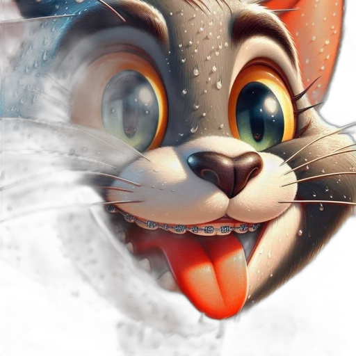 animal, creature, face, 3d render transparent PNG cut-out