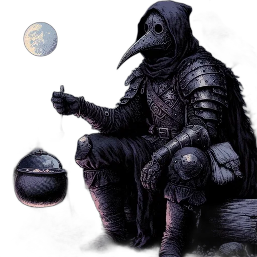 mask, staff, concept art, fantasy art transparent PNG cut-out