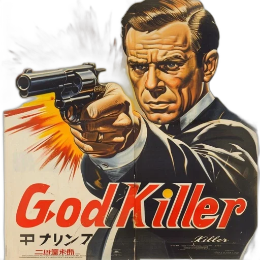 weapon, comic book art, vintage, poster transparent PNG cut-out