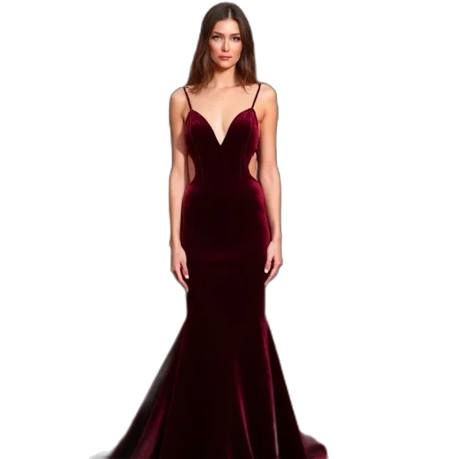 dress, dark, red, person transparent PNG cut-out