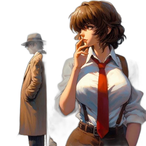 jacket, hat, concept art, comic book art transparent PNG cut-out