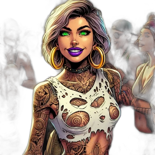 jewelry, comic book art, cartoon, concept art transparent PNG cut-out