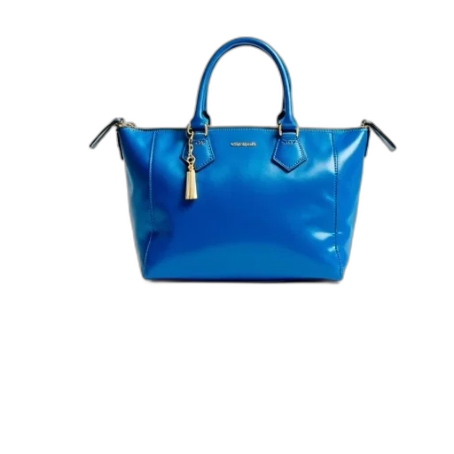 blue, handbag, shiny, surface transparent PNG cut-out