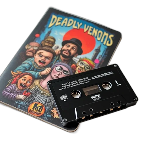cassette, tape, title, deadly transparent PNG cut-out