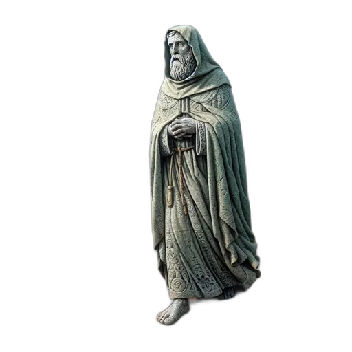 staff, creature, dress, mask transparent PNG cut-out
