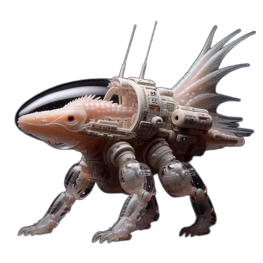 creature, dragon, robot, animal transparent PNG cut-out