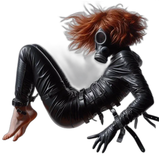 jacket, hair, mask, creature transparent PNG cut-out