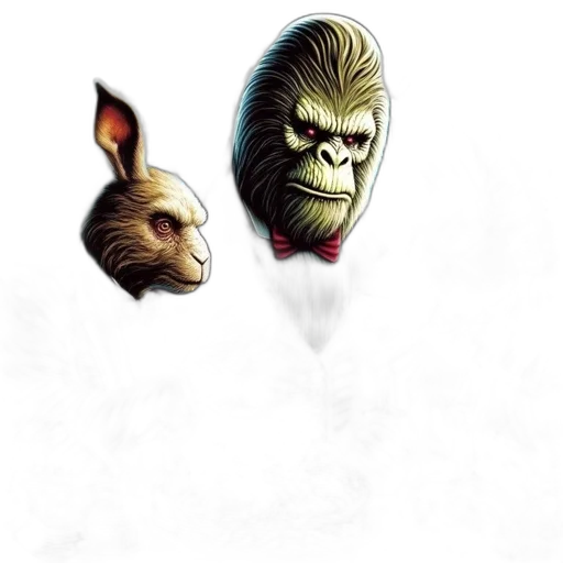 mask, face, hair, creature transparent PNG cut-out