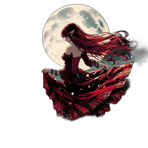 dress, mask, hair, dragon transparent PNG cut-out