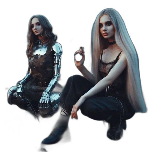hair, concept art, fantasy art, comic book art transparent PNG cut-out