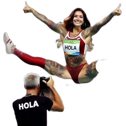 female, athlete, named, hola transparent PNG cut-out