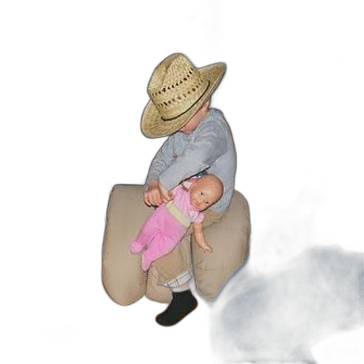 jacket, hat, umbrella, staff transparent PNG cut-out