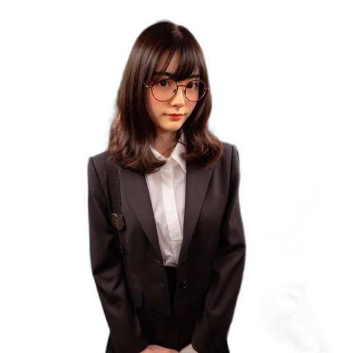 staff, jacket, dress, face transparent PNG cut-out