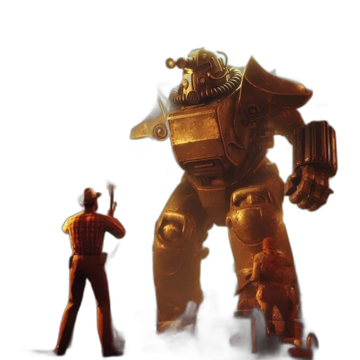 robot, weapon, creature, staff transparent PNG cut-out