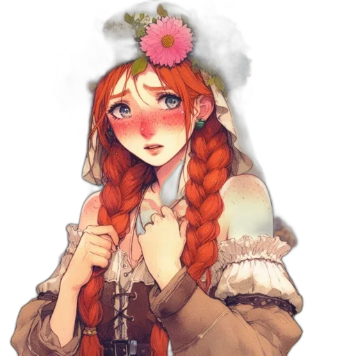 staff, crown, face, flower transparent PNG cut-out