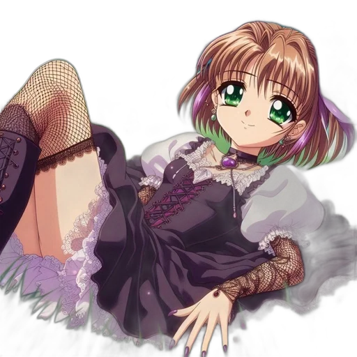 dress, staff, anime, pixel art transparent PNG cut-out