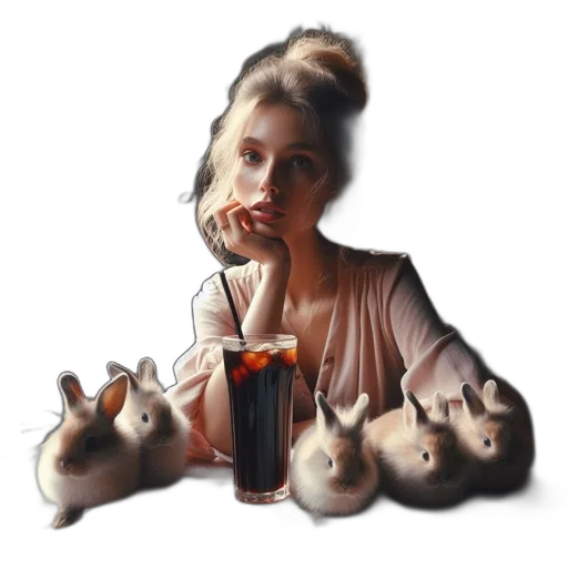 dress, food, bottle, photorealistic transparent PNG cut-out
