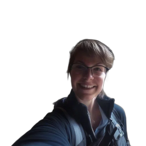 staff, jacket, face, hair transparent PNG cut-out