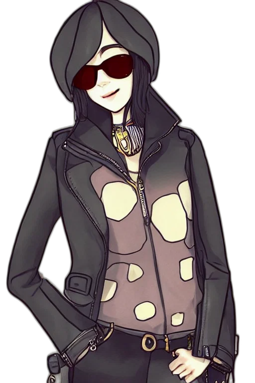 jacket, cyberpunk, concept art, cartoon transparent PNG cut-out