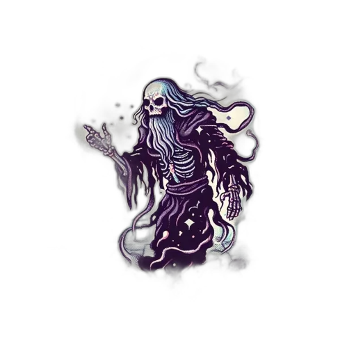 creature, hair, robot, staff transparent PNG cut-out