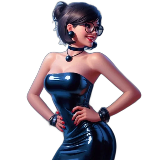 dress, concept art, cartoon, comic book art transparent PNG cut-out