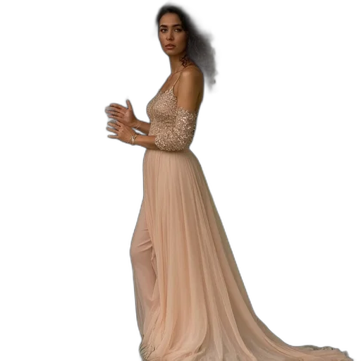 dress, jewelry, staff, concept art transparent PNG cut-out