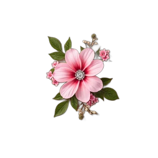 flower, jewelry, crown, staff transparent PNG cut-out