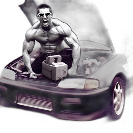 car, robot, weapon, concept art transparent PNG cut-out