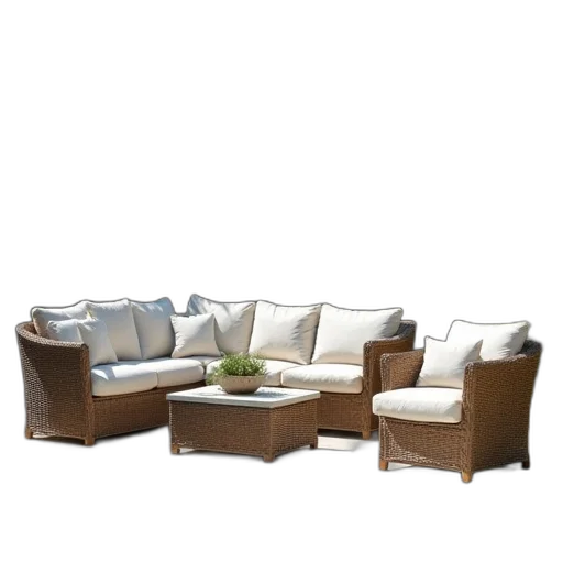 furniture, 3d render, photorealistic, earth tones transparent PNG cut-out